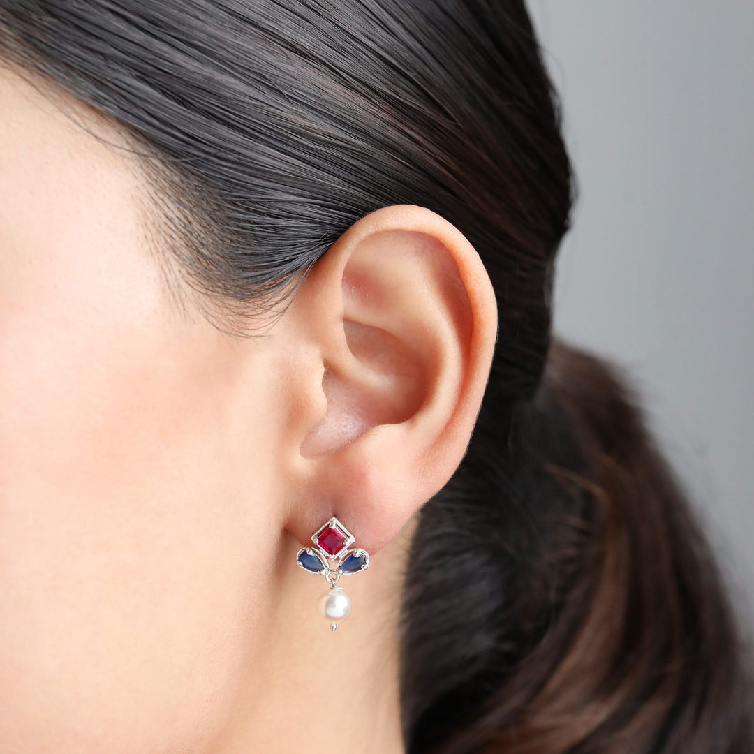 Silver 925 Celeste Deco Earrings