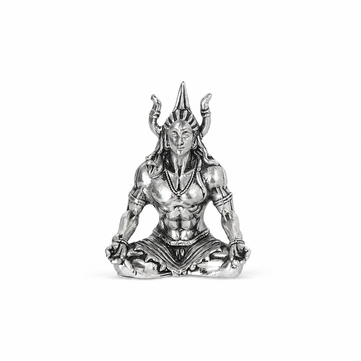 925 Silver Divine Meditating Lord Shiva keepsake