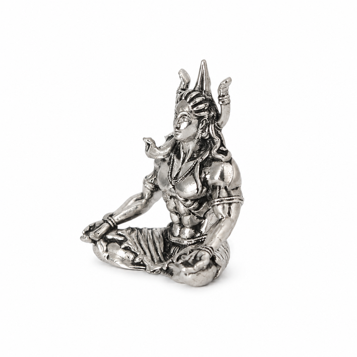 925 Silver Divine Meditating Lord Shiva keepsake