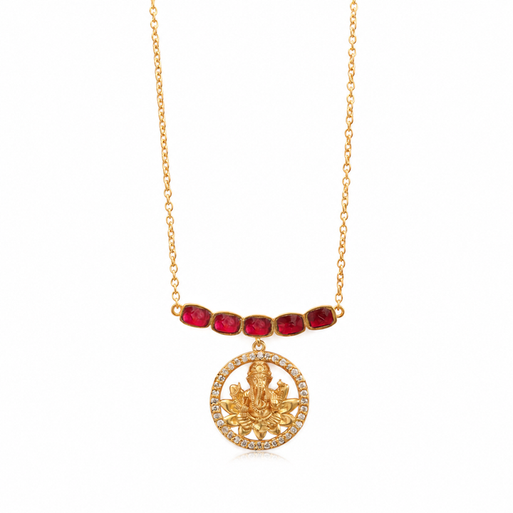 925 Silver Siddhivinayak Necklace