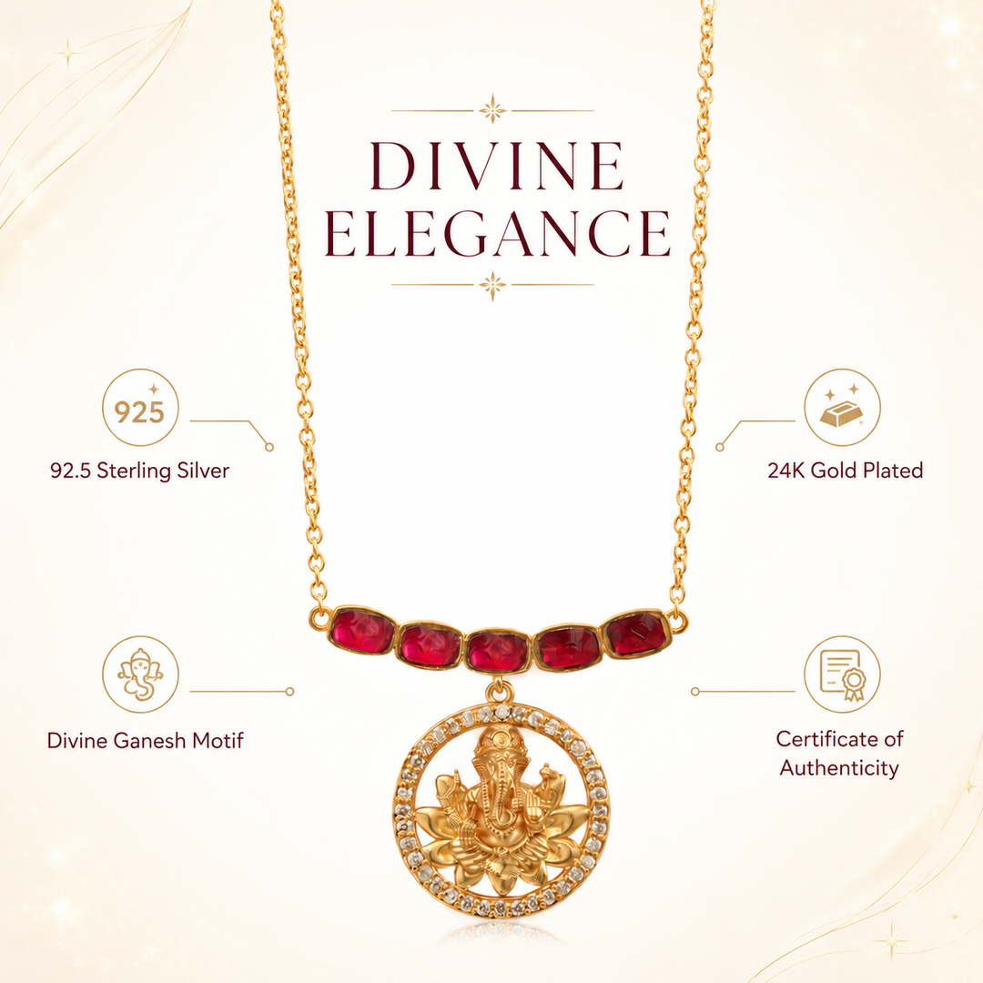 925 Silver Siddhivinayak Necklace
