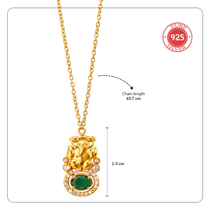 925 Silver Mangalmurti Necklace