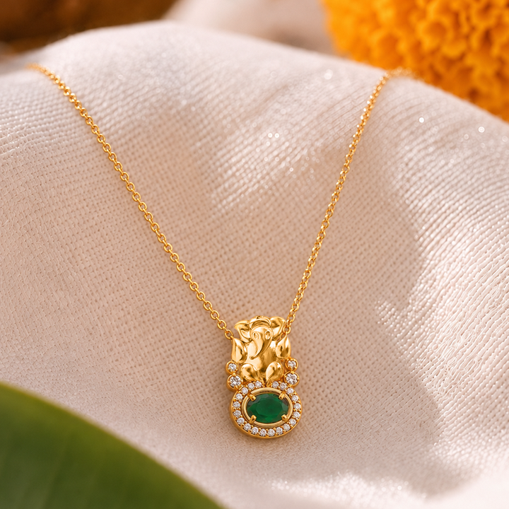 925 Silver Mangalmurti Necklace