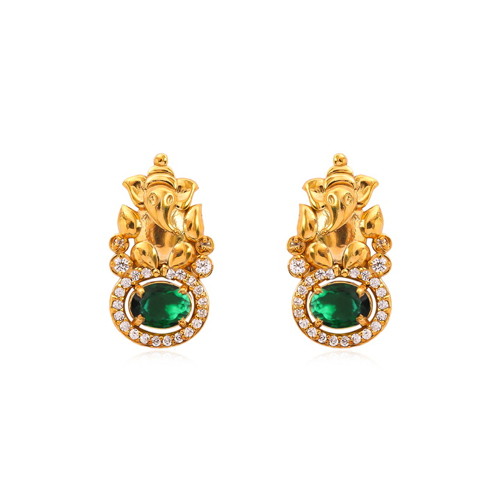 925 Silver Mangalmurti earring