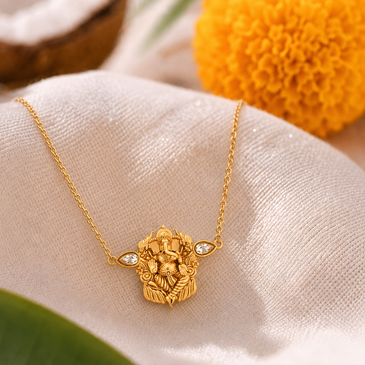 925 Silver Vakratunda Ganesha Necklace
