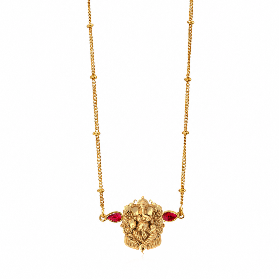 925 Silver Vakratunda Ganesha Mangalsutra Necklace