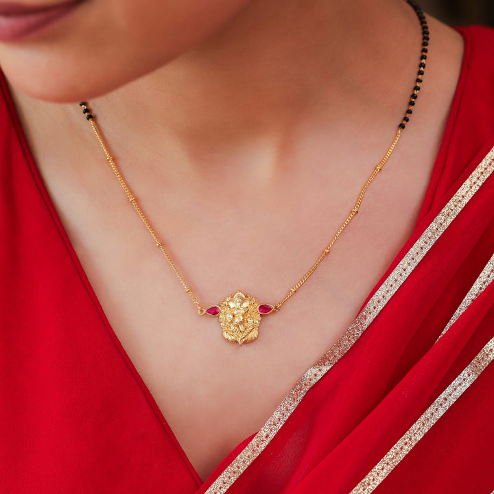 925 Silver Vakratunda Ganesha Mangalsutra Necklace