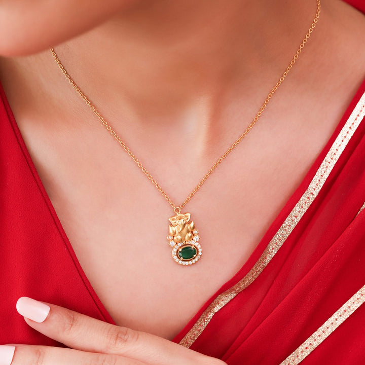 925 Silver Mangalmurti Necklace