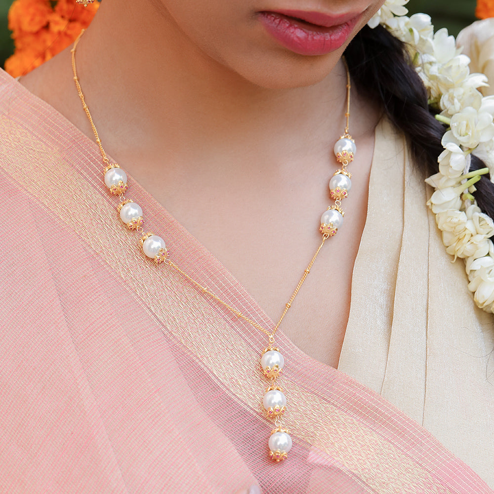 Silver 92.5 Pearl Necklace