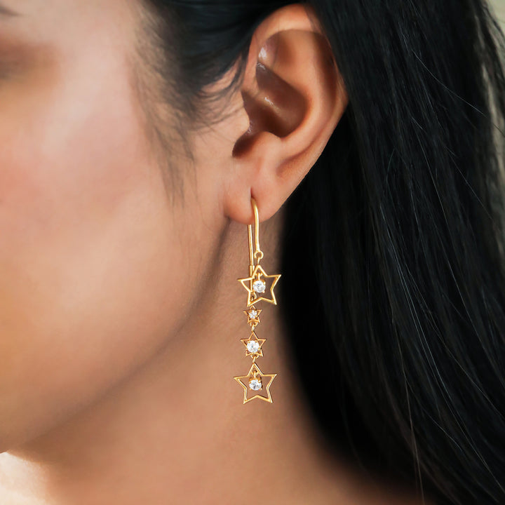 Silver 925 Starry Patakha Drop Earrings