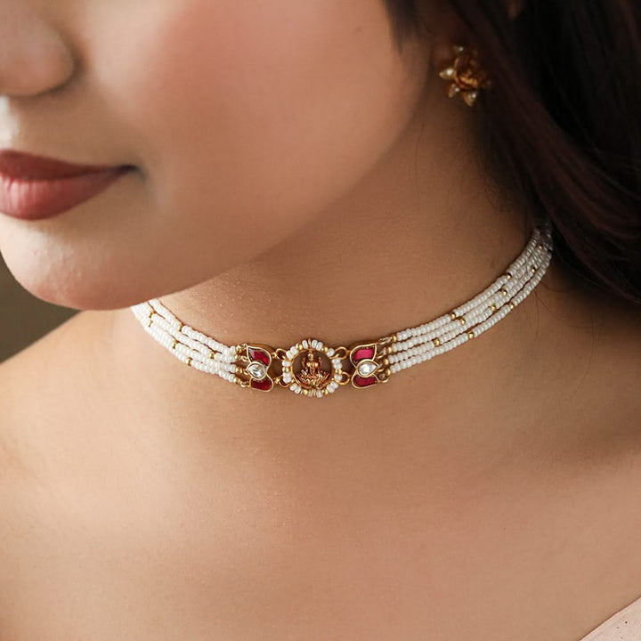 Silver 925 Dhan Lakshmi Heirloom Pearl Necklace
