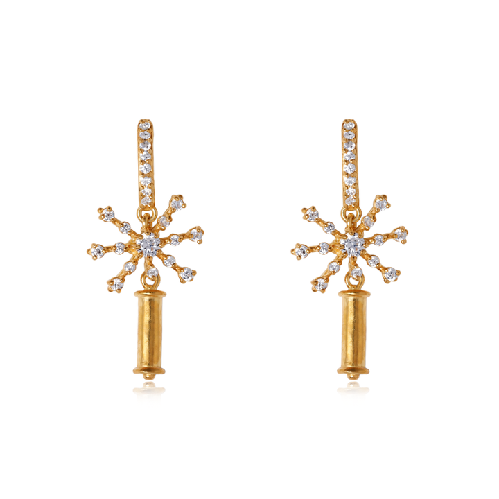 Silver Pataka Chakri Earrings