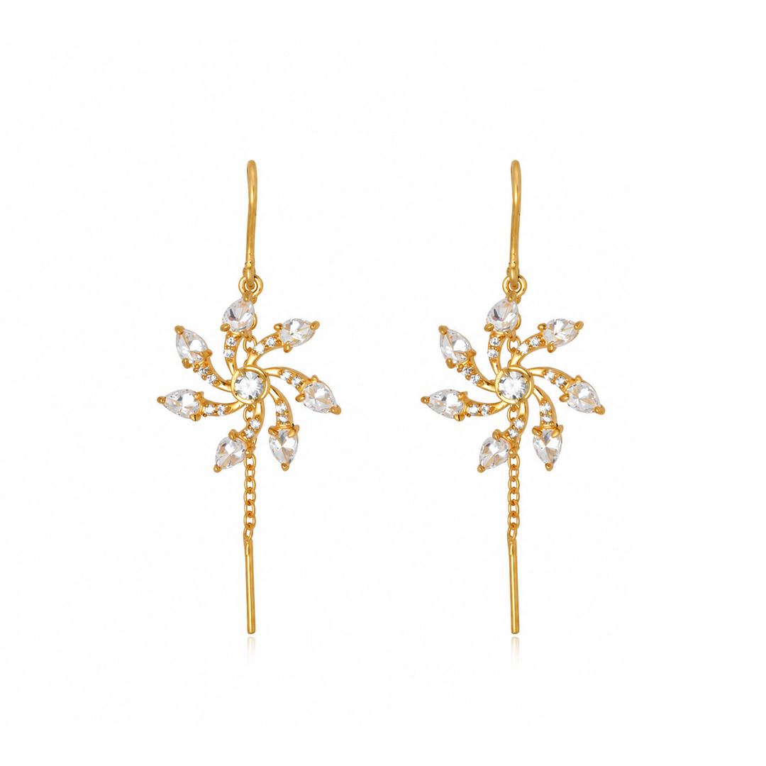 Silver 925 Patakha Chakri Sui Dhaga Earrings