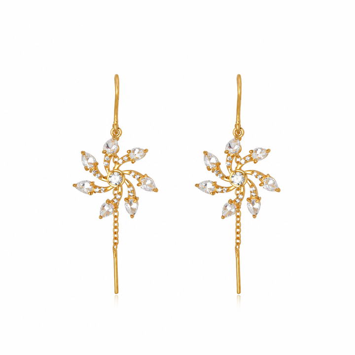 Silver 925 Patakha Chakri Sui Dhaga Earrings