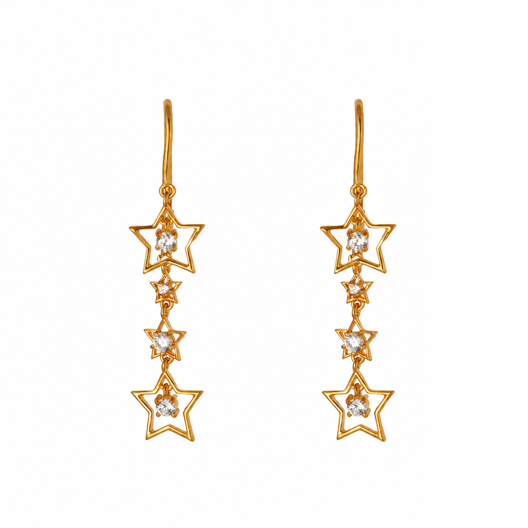 Silver 925 Starry Patakha Drop Earrings
