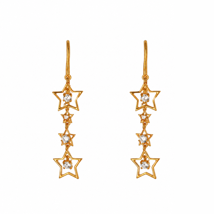 Silver 925 Starry Patakha Drop Earrings