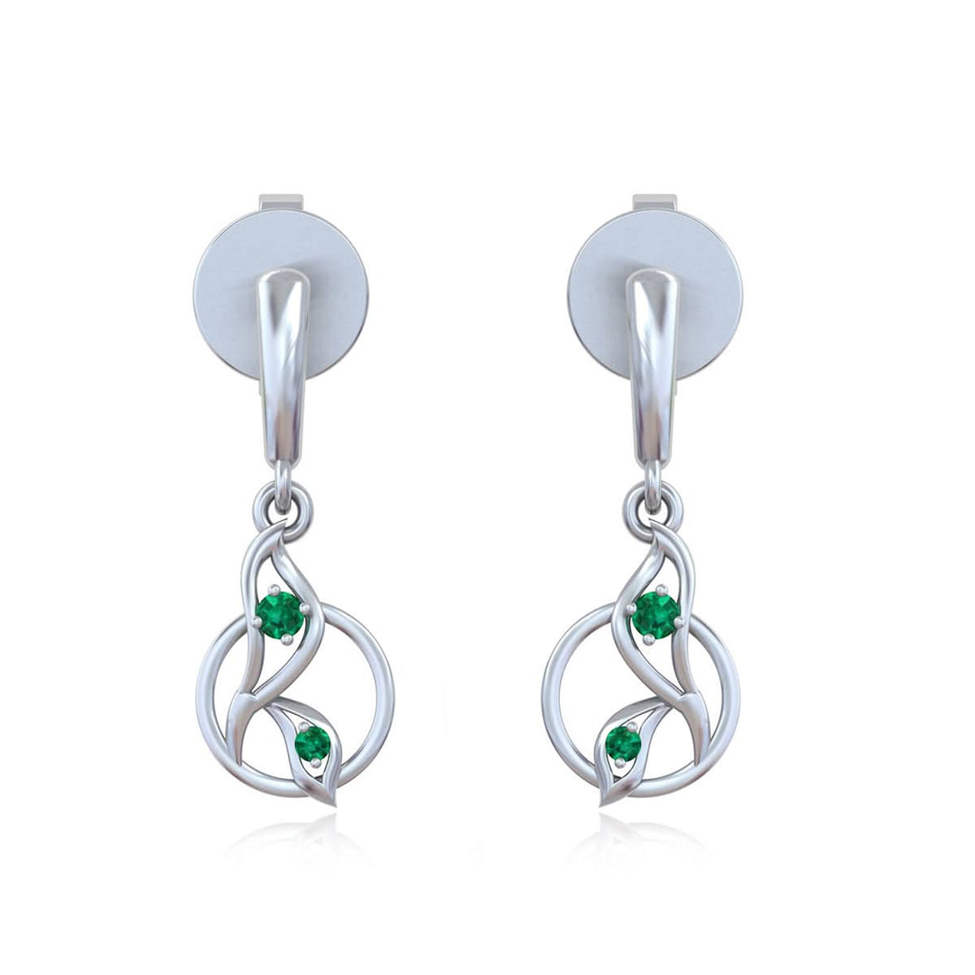 Pure Silver Swirl Drop Earrings