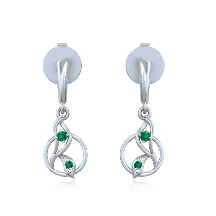 Pure Silver Swirl Drop Earrings