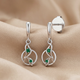 Pure Silver Swirl Drop Earrings