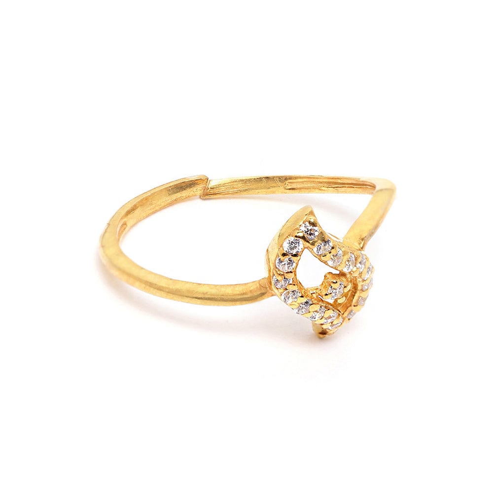 Gold Plated Zircon Silver ring