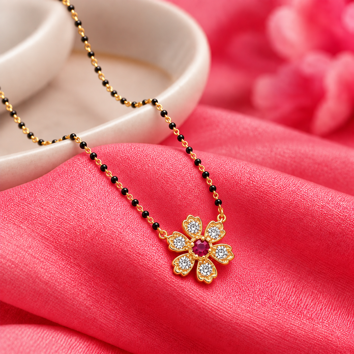 925 Silver Mangalya Blossom Mangalsutra