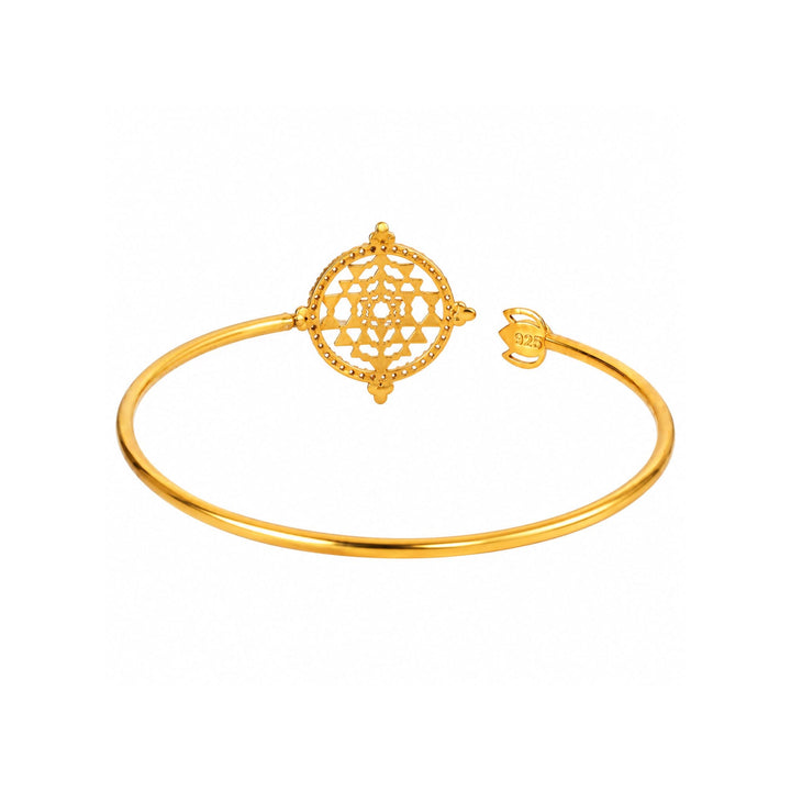 Silver 925 Shree Kavacham Cuff Bracelet