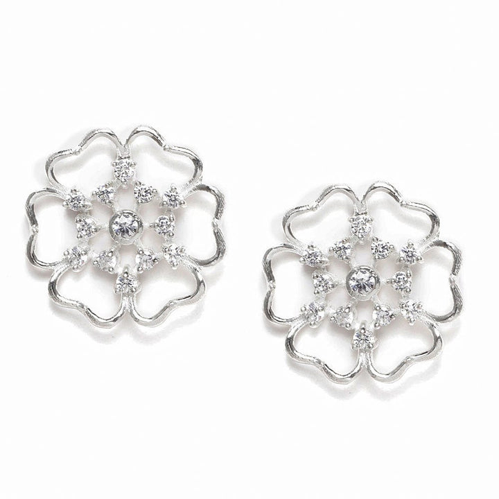 Floral Silver Studs