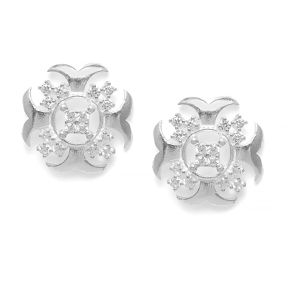 Dazzling Silver Zircon Studs