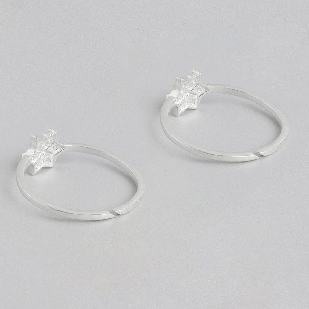 White Zircon Silver Toe ring