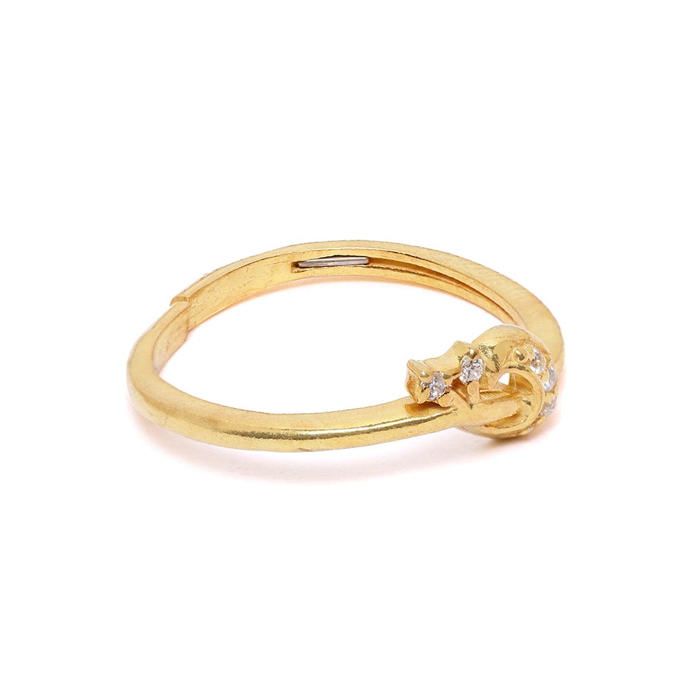 Celestial Charm Gold-Plated Silver Ring