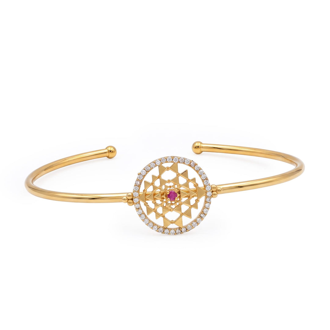 Mahalakshmi Yantra Cuff Bracelet