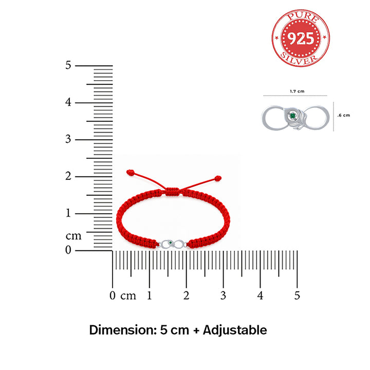 Unniyarcha 925 Pure Silver Krishna morpankh and infinity bracelet