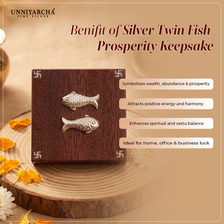 92.5 Silver Twin Fish Prosperity Keepsake