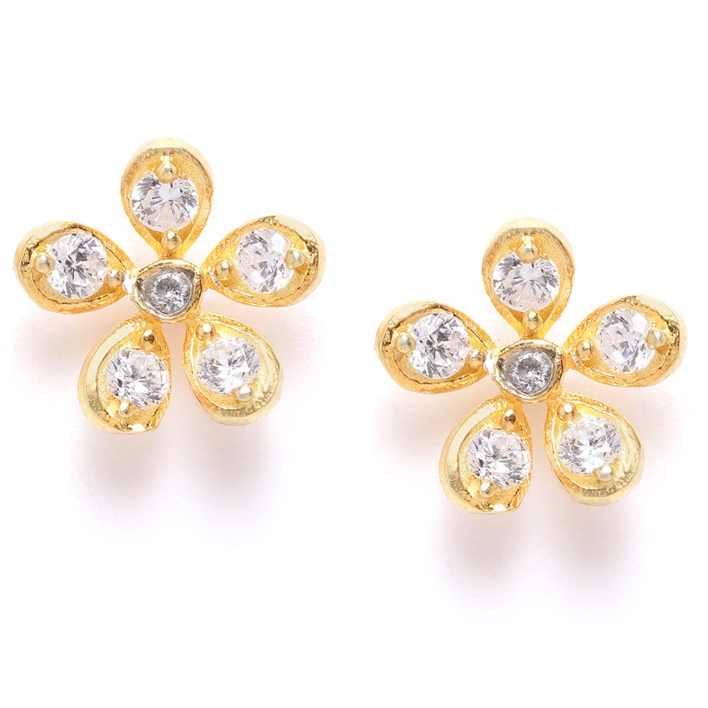 Silver zircon Studs