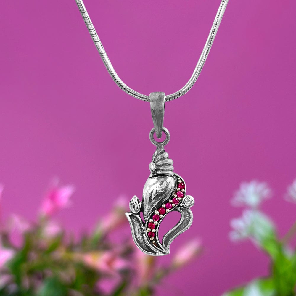 Sterling Silver Ganpati Pendant and Chain