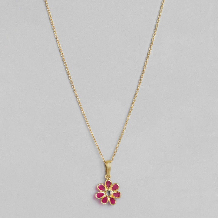 92.5 Silver Red Hydro Flower Necklace