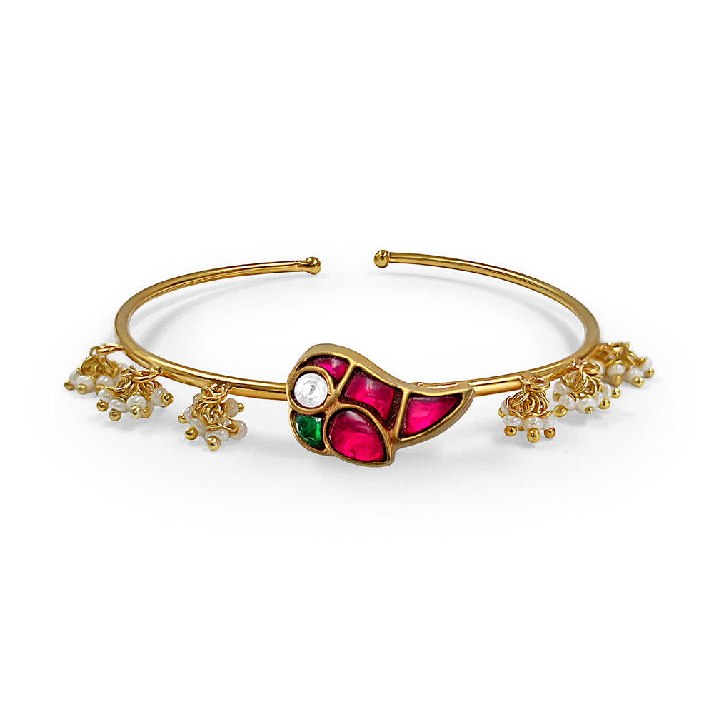 Mithu Silver Cuff with pearls