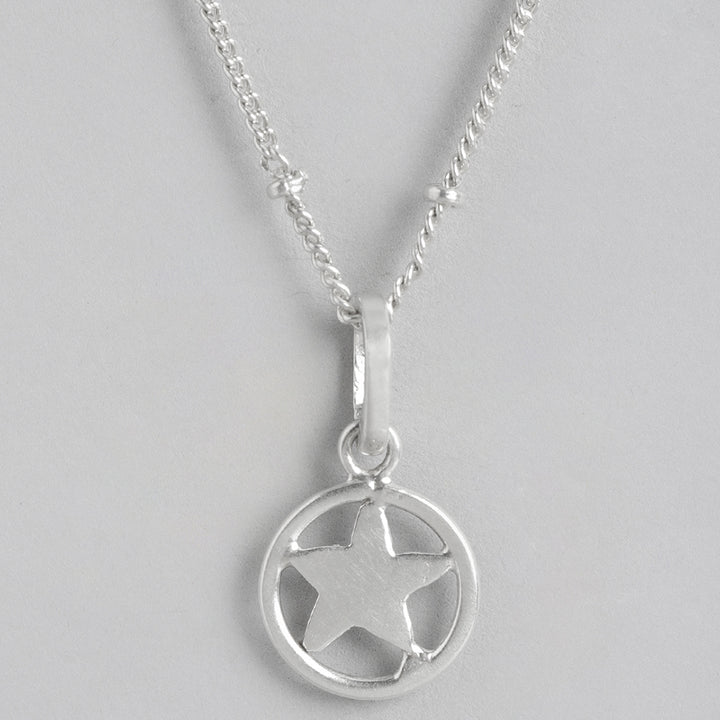 92.5 Silver Star loop Necklace