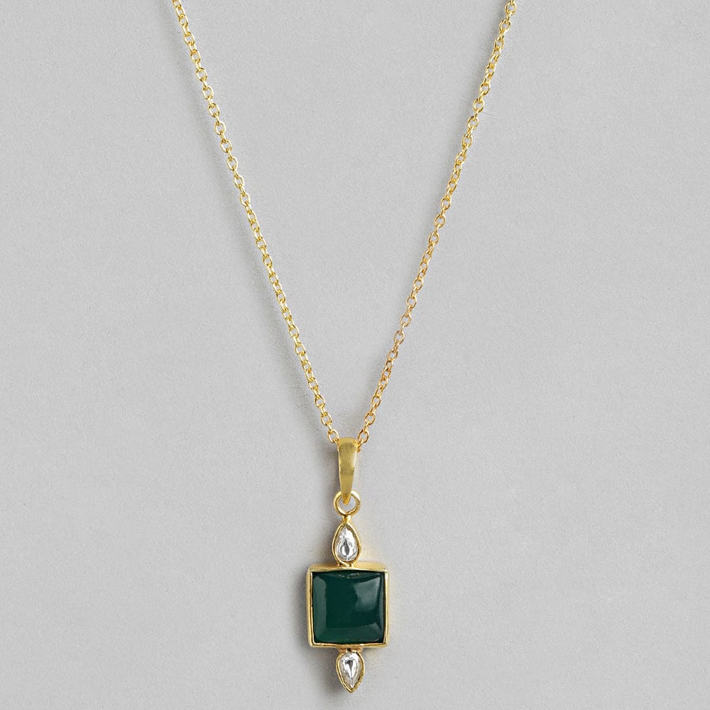 92.5 Silver Serene Green Onyx Necklace