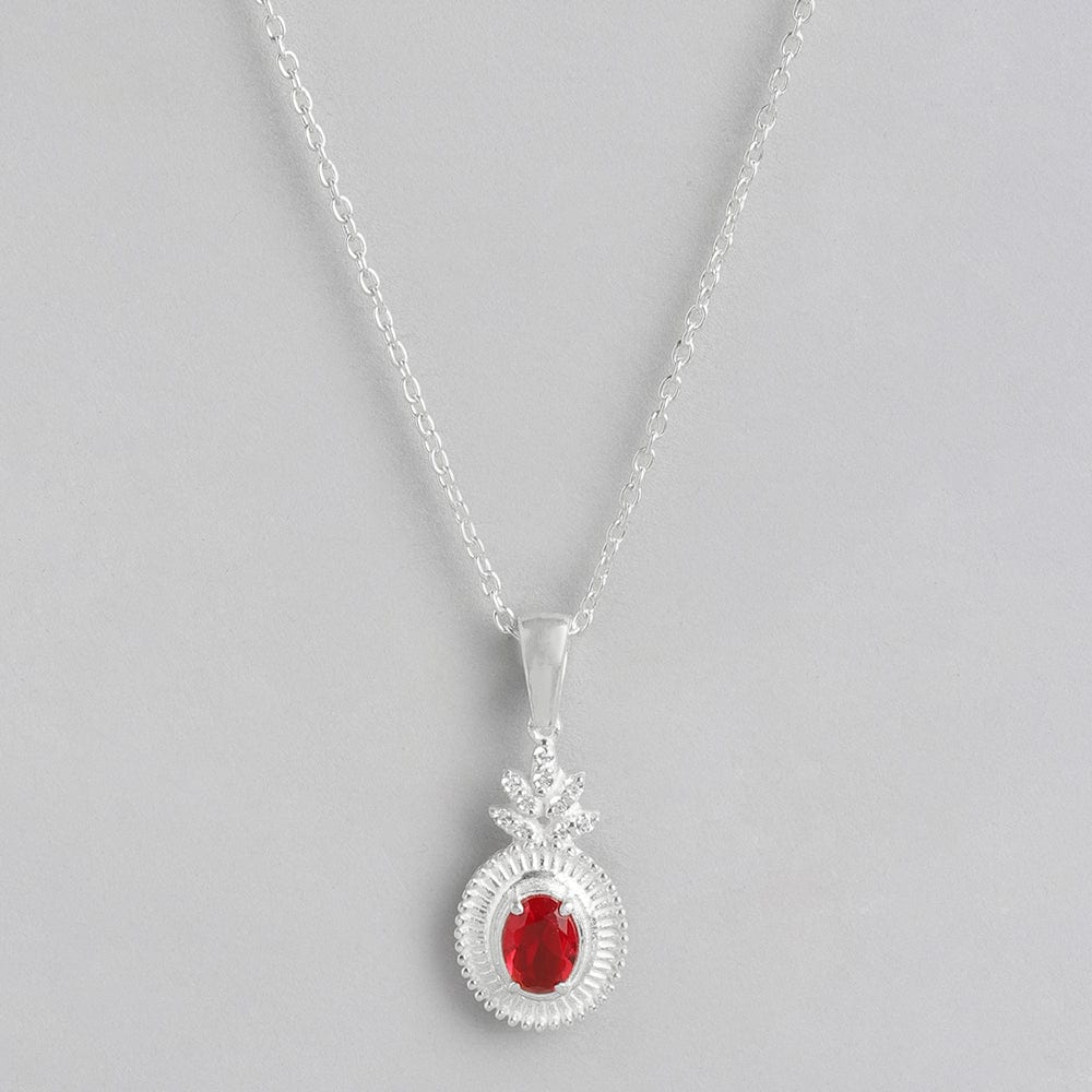 Silver Red Glorious Necklace