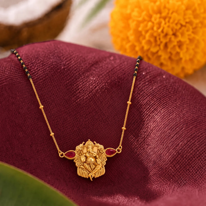 925 Silver Vakratunda Ganesha Mangalsutra Necklace