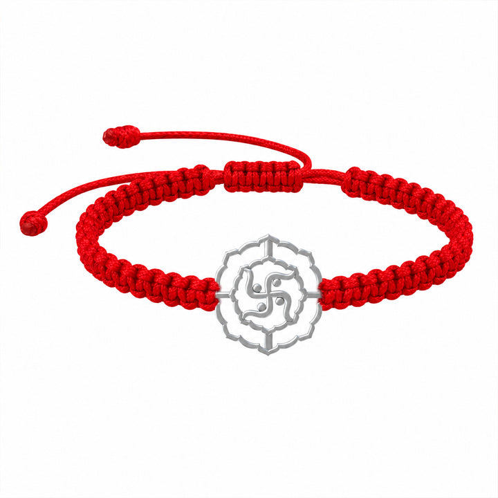 Unniyarcha 925 Pure Silver Swastik Bracelet