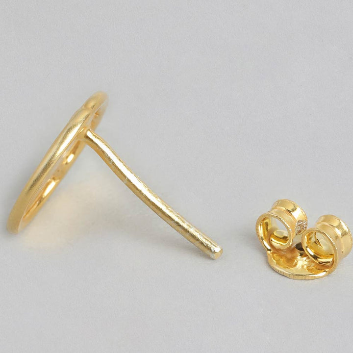 92.5 Silver Star Loop Stud Earrings