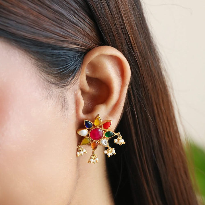 Nine Gems Royal Navratan Earring