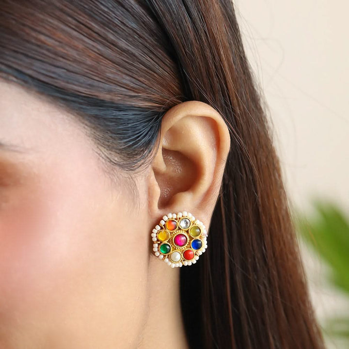 Celestial Navratan Harmony Studs