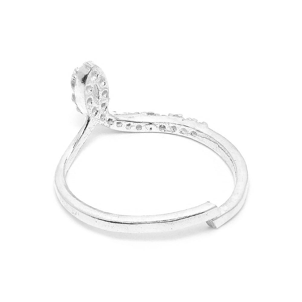 Sparkling Zircon Silver Ring