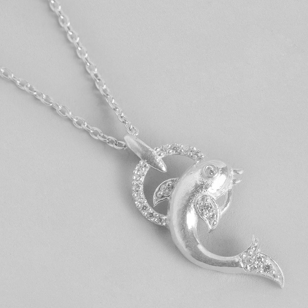 Silver Pisces Fish Pendant