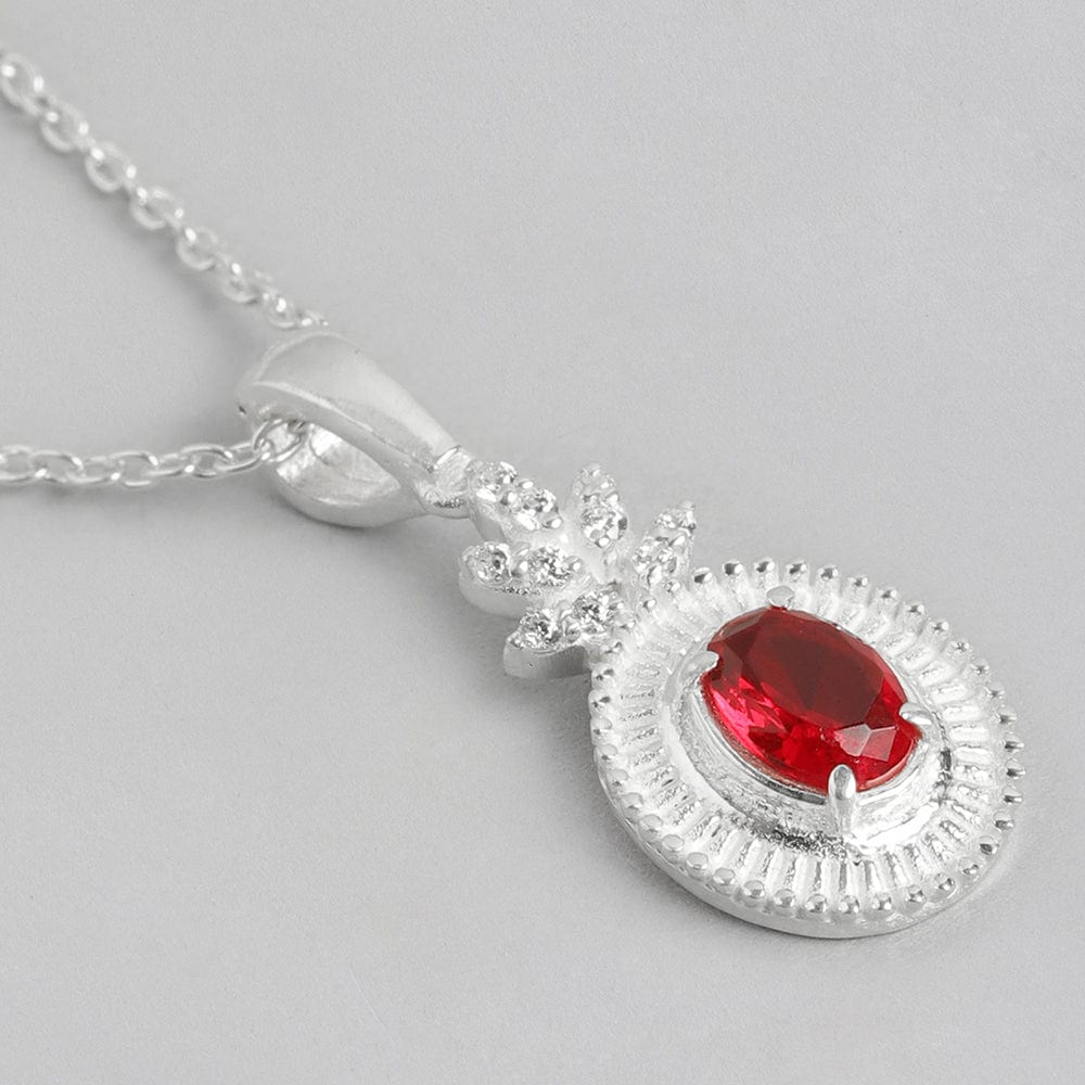 Silver Red Glorious Necklace