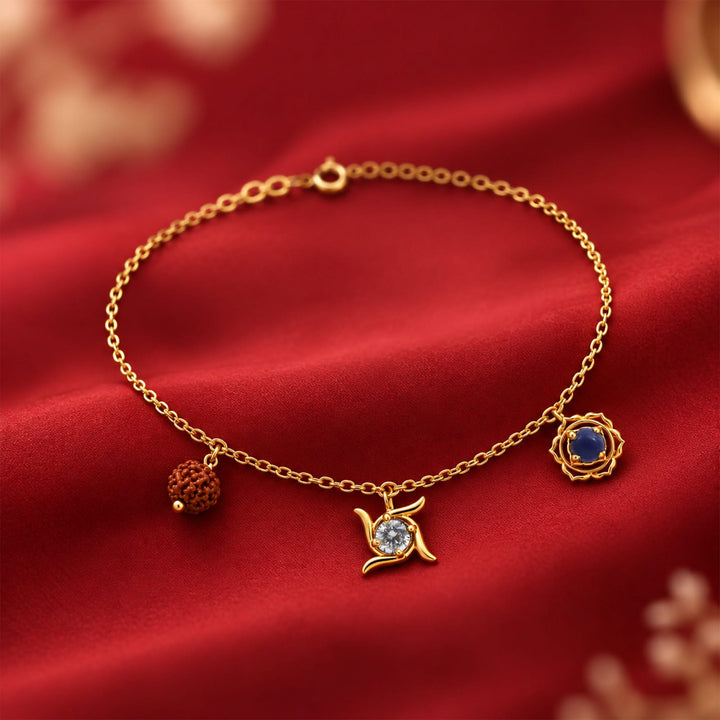 Silver Shiv Shakti Kavach Bracelet