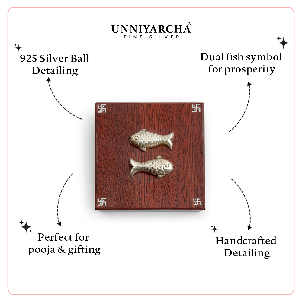 92.5 Silver Twin Fish Prosperity Keepsake